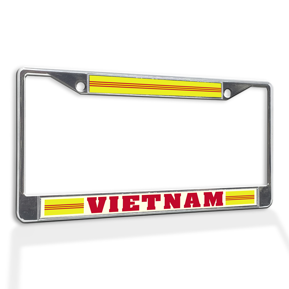 Custom Vietnam Veteran Metal License Plate Frame